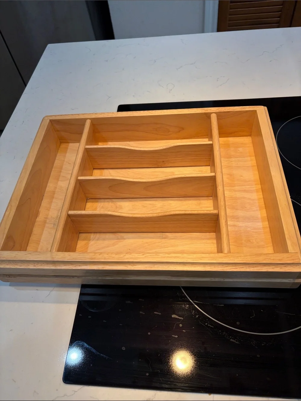 Gorham Wood Silverware Flatware Drawer Organizer Tray 6 Sections 16” X 12” X 3”